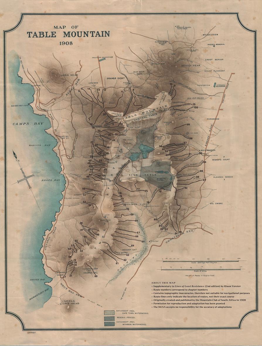 Table Mountain Map Table Mountain Map